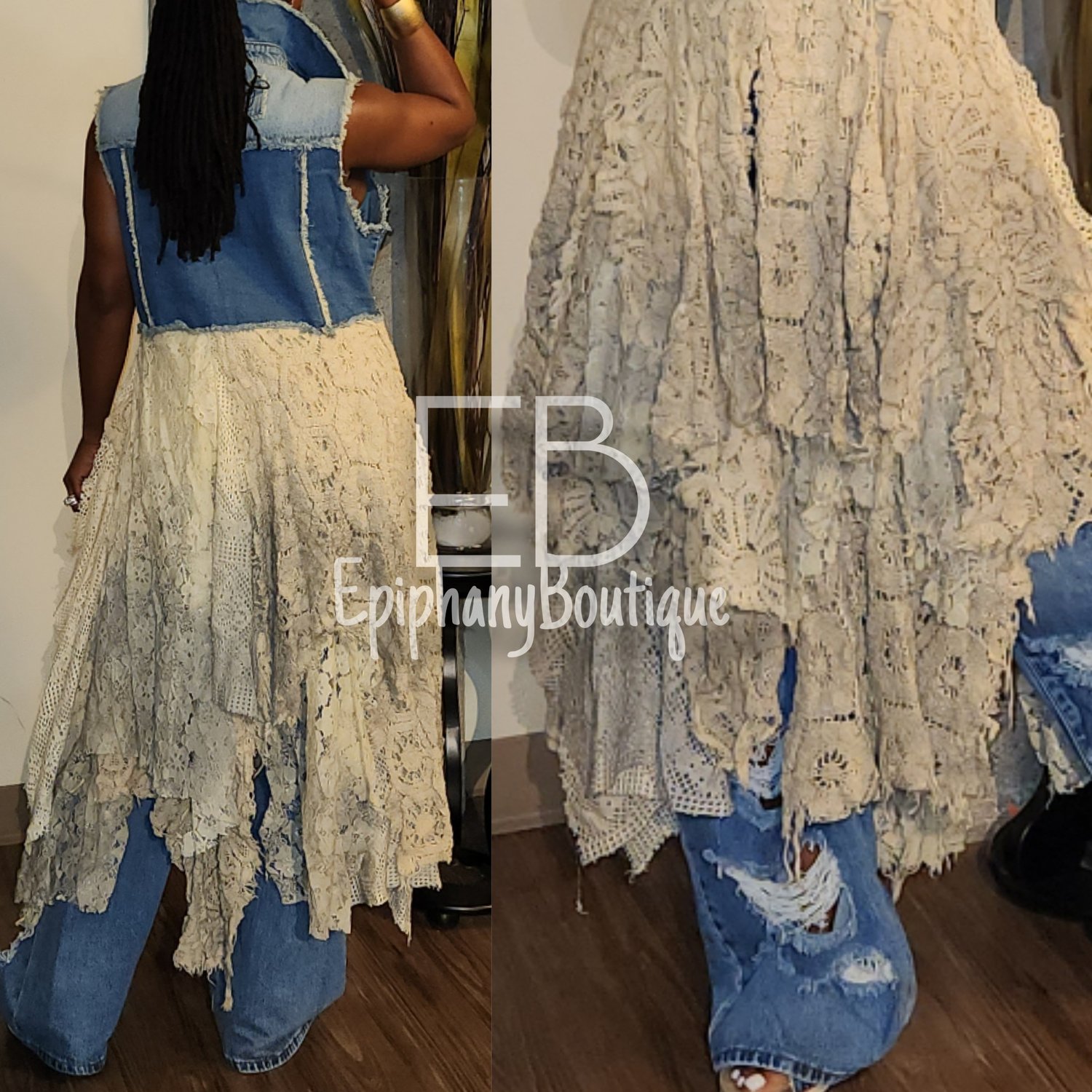 Image of The Jadded Gypsy Lace Edge Vest