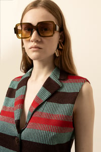 Image 1 of GILET CASSIOPEA NAVAJO ROSSO