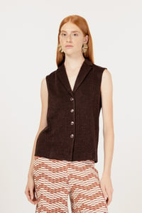 Image 2 of GILET CASSIOPEA CIRCLE DANCE MARRONE