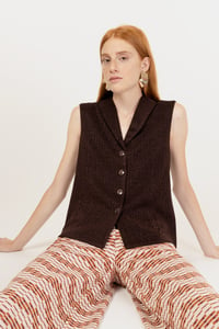 Image 3 of GILET CASSIOPEA CIRCLE DANCE MARRONE