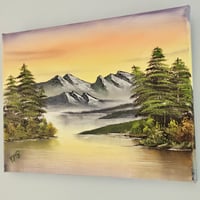 Image 3 of Mountain Lake - 16" x 12" Oil Painting