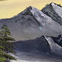 Image 4 of Mountain Lake - 16" x 12" Oil Painting