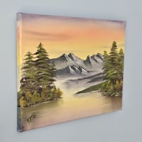 Image 2 of Mountain Lake - 16" x 12" Oil Painting