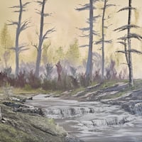 Image 4 of River Through Woods - 24" x 18" Oil Painting