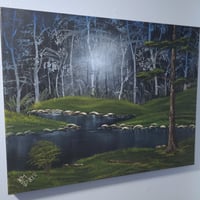 Image 2 of Quiet River - 20" x 16" Oil Painting