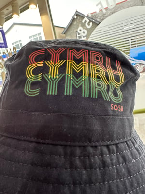 Image of Cymru, Cymru, Cymru so58 Bucket Hat In French Navy 