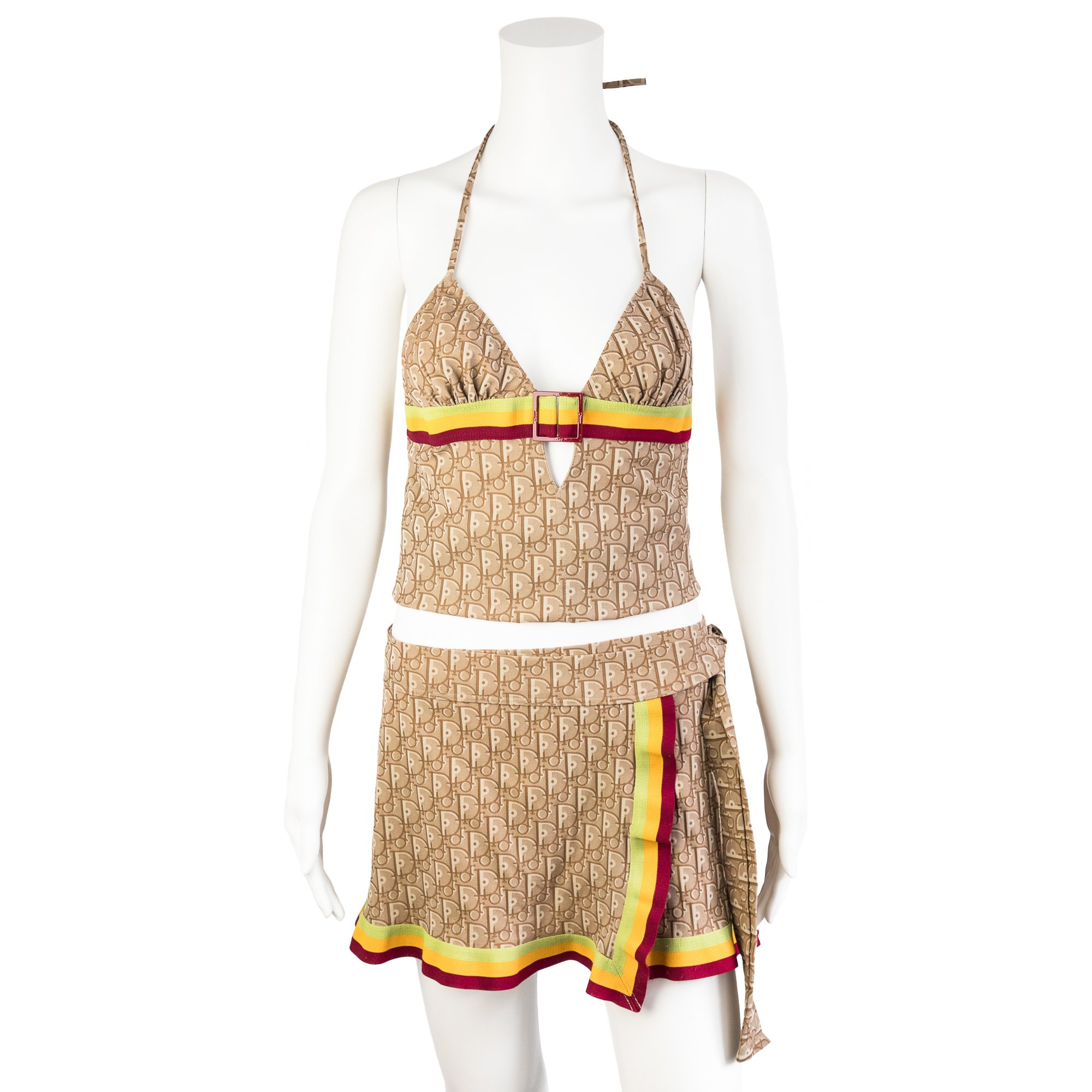 Image of Christian Dior Rasta 2004 Halter & Pareo Skirt Swimsuit Set