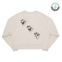 Image 1 of 3 Skull Women's Bone Croped Baggy Sweat (Recycled)