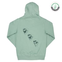 Image 1 of 3 Skull Unisex Sage Green Hood (Recycled)