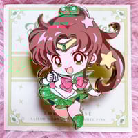 Image 1 of Sailor Jupiter Chibi Pin (In-hand sale)💚
