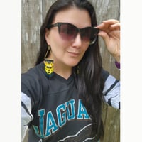 Image 4 of Mascot Jaguars Earrings | Fun Jacksonville Jaguars Earrings