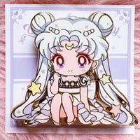 Image 1 of Queen Serenity Chibi Pin (In-hand sale)🤍