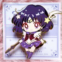 Image 1 of Sailor Saturn Chibi Pin (In hand sale)💜
