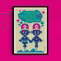 Image 1 of Together in Electric Dreams - Phil Oakey and Giorgio Moroder - Art Print, Greetings Card, Postcard