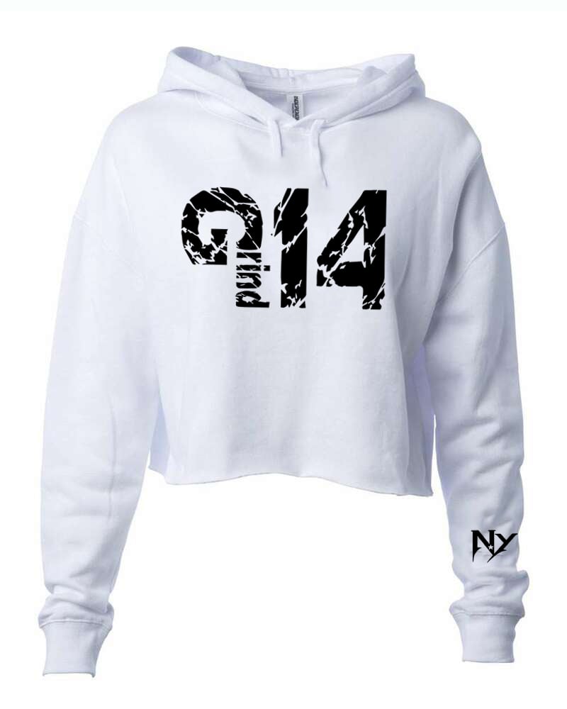 Image of WOMENS CROP GRIND ONE FOUR HOODIE