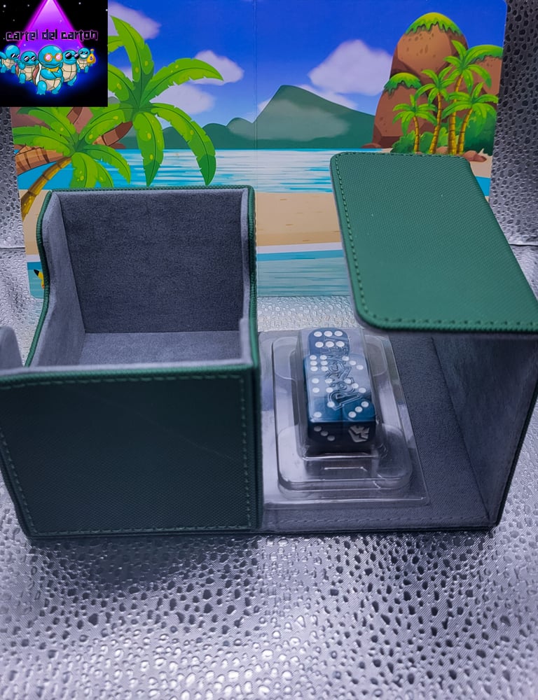 Image of Green Camo Sidewinder Deck Box & Custom dice Set(NEW)