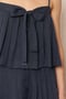Image of Pleated Front Bow Top and Button Down Shorts Set