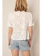 Image of Puff Sleeve Flower Ribbon Top