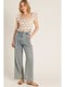 Image of Wide Leg Denim Trousers