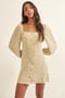 Image of Floral Collar Neck Button Front Mini Dress
