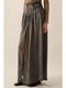 Image of Acid-Washed Denim Smocked Button-Front Maxi Skirt