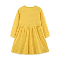 Image 4 of Yellow Long Sleeve Spot Dress- Duck