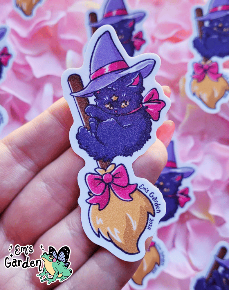Image of Kitty Witch Stardust Vinyl Sticker
