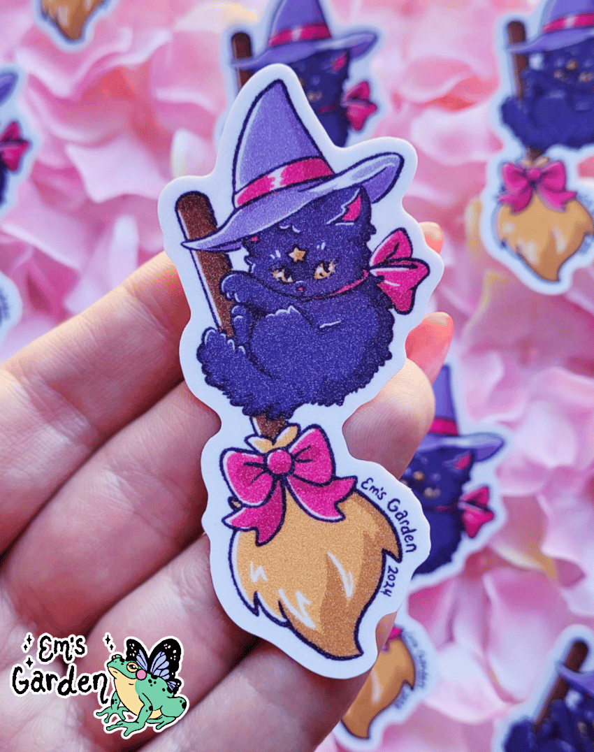 Image of Kitty Witch Stardust Vinyl Sticker