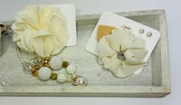 Image 4 of Gold & Pearl Bow Accessory Set