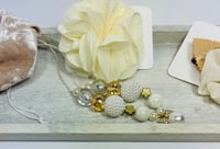 Image 6 of Gold & Pearl Bow Accessory Set