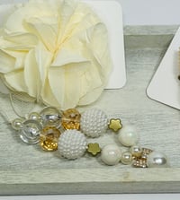 Image 8 of Gold & Pearl Bow Accessory Set