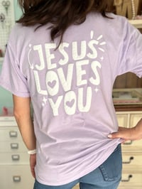 Image 1 of Good News! Jesus Loves You (Puff Print)