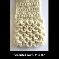 Image 2 of Women's Crocheted Scarf - Off-White