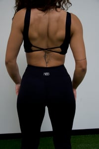 Image 4 of Black twist top and flare pants