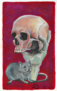 Skull and witches familiar Print