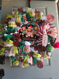 Image 1 of 32" Round Custom Christmas Wreath