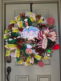 Image 3 of 32" Round Custom Christmas Wreath