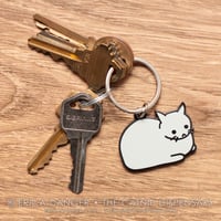 Anxiety Cat - Cat Loaf Keychain