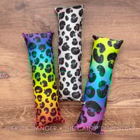 Image 1 of Leopard Print Jumbo Catnip Kicker Toy