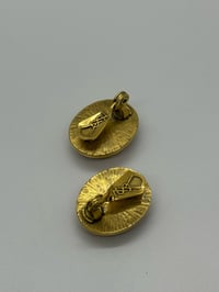 Image 2 of Vintage YSL Cabochon Clip On Earrings