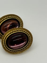 Image 3 of Vintage YSL Cabochon Clip On Earrings