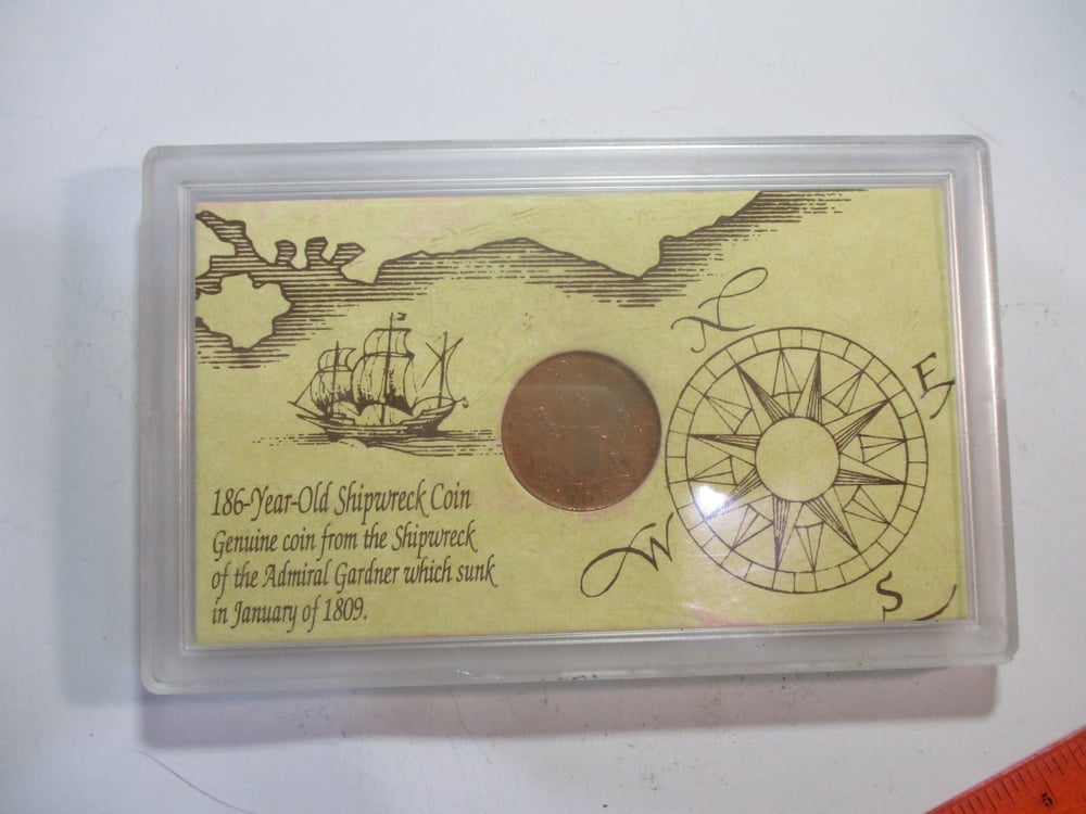 Shipwreck Sale: India Copper X Cash Coin from the ADMIRAL GARDNER (Coin AG#5)