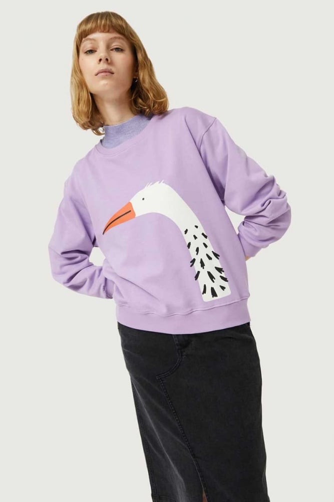 Image of 1-Sudadera malva cigüeña