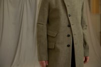 Image 7 of East End wool Coat - Harris Tweed Sage