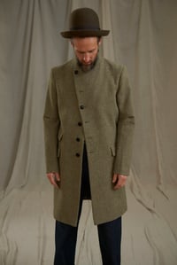 Image 8 of East End wool Coat - Harris Tweed Sage