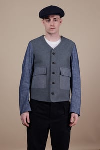 Image 3 of Capital Cardigan Jacket - Blue 