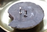 Image 1 of ASTM F136 Titanium Labret Bar | Lightning Bolt Top | Threadless | Stud | Flat Back, Push Pin 