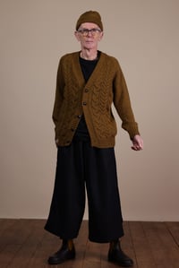 Image 2 of Cable Cardigan - Goldbrown