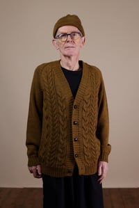 Image 3 of Cable Cardigan - Goldbrown