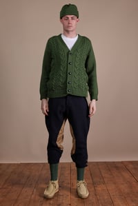 Image 1 of Cable Cardigan - Green 